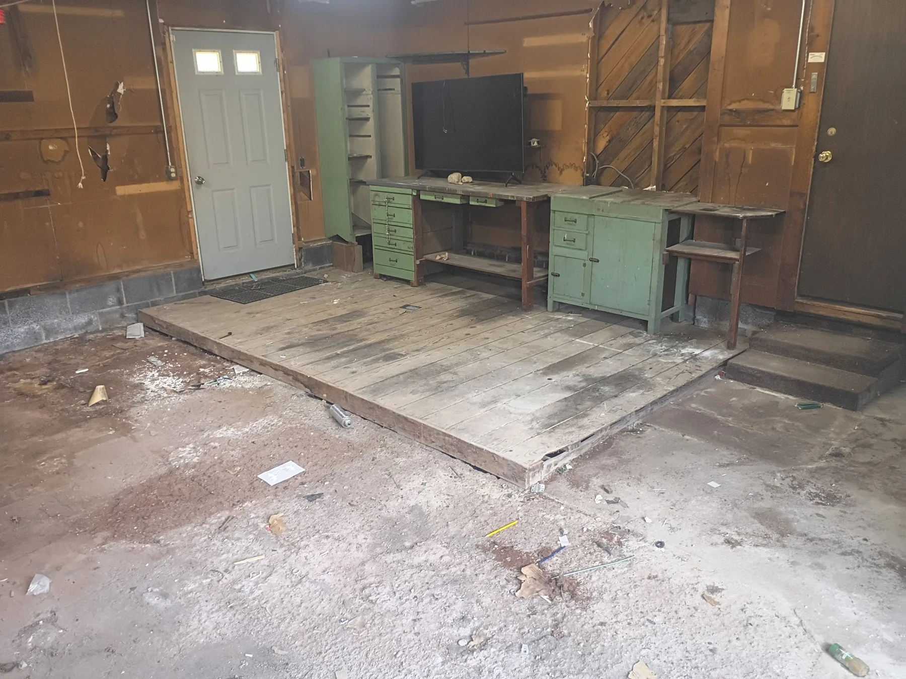 Garage after a local cleanout