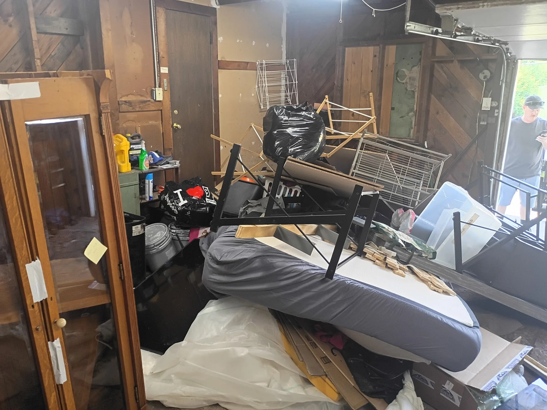 Furniture and stored items before a local cleanout