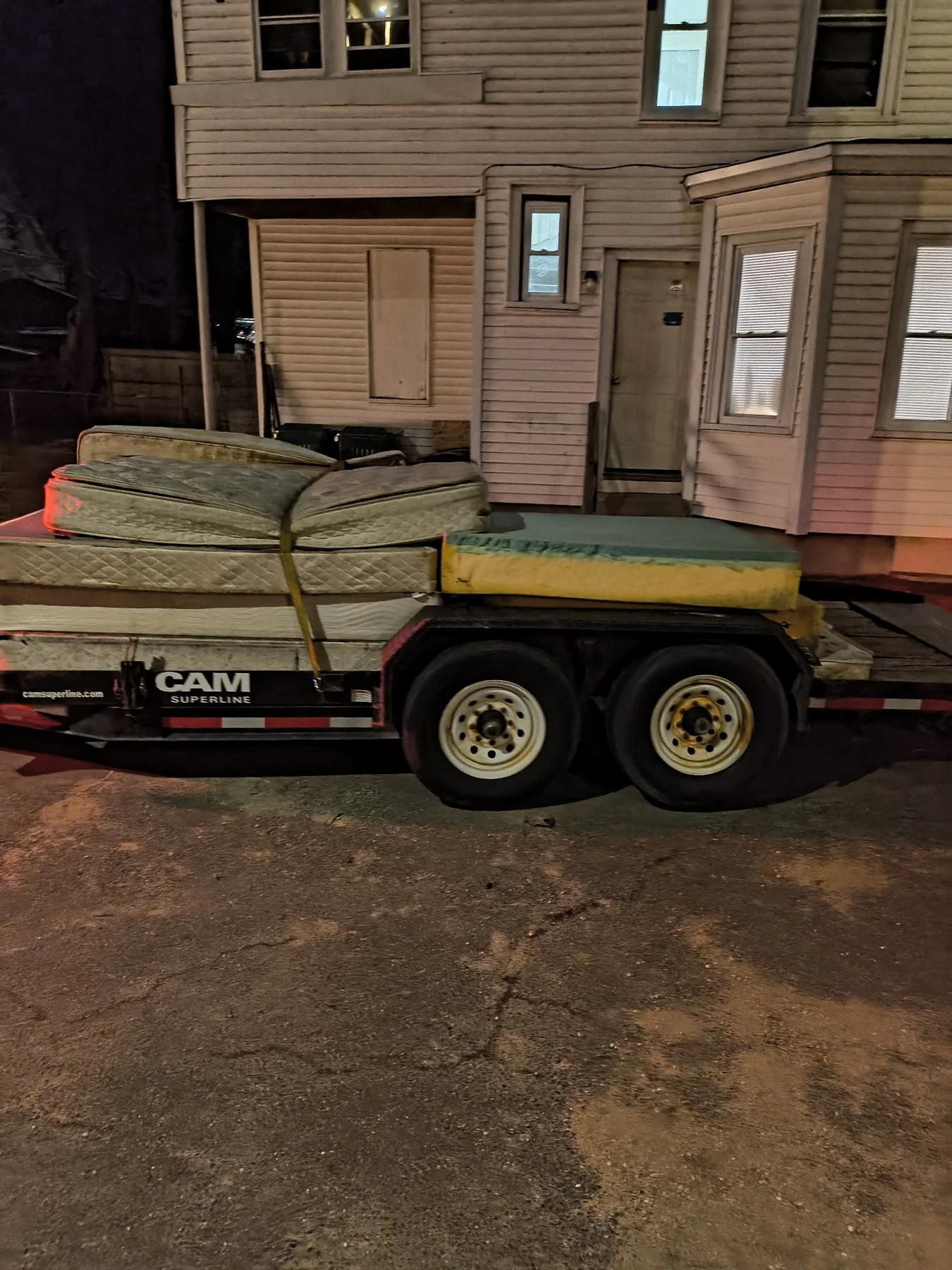 Roof and exterior debris removal at a local property