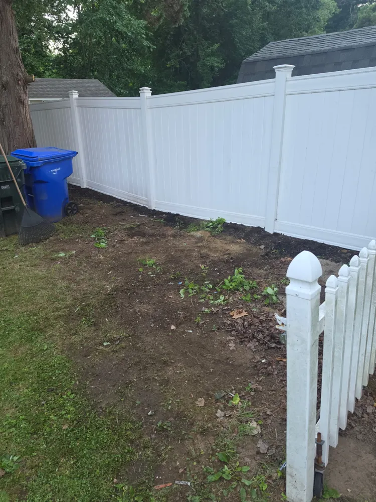After: pile of old lumber removed from the yard — Pioneer Valley Junk Removal job